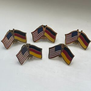Vintage German/American Friendship Flag Lapel Hat Pin--Lot of 5